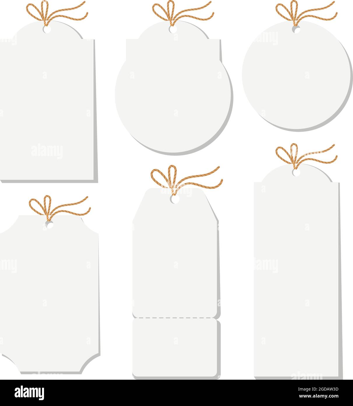 Carino raccolta di stencil vettore isolato tag senza pattern Illustrazione Vettoriale