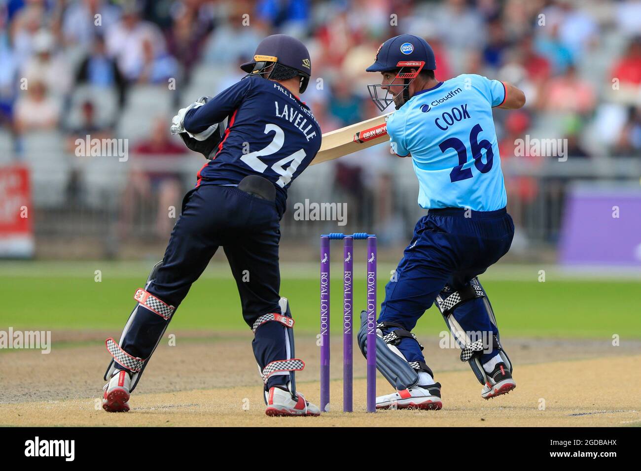 Alastair Cook batting per Essex Foto Stock