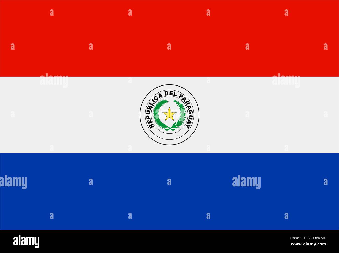 Repubblica del Paraguay bandiera soffia nel vento. Texture di sfondo. Asunción. Illustrazione 3d. Rendering 3d. Foto Stock