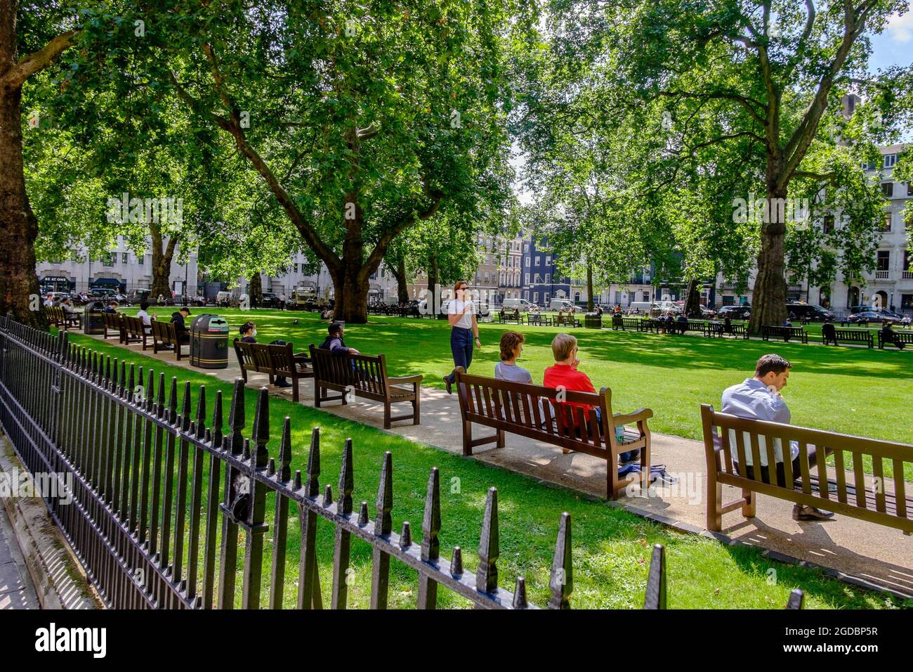 Berkeley Square Gardens, Mayfair, Londra, Regno Unito Foto Stock