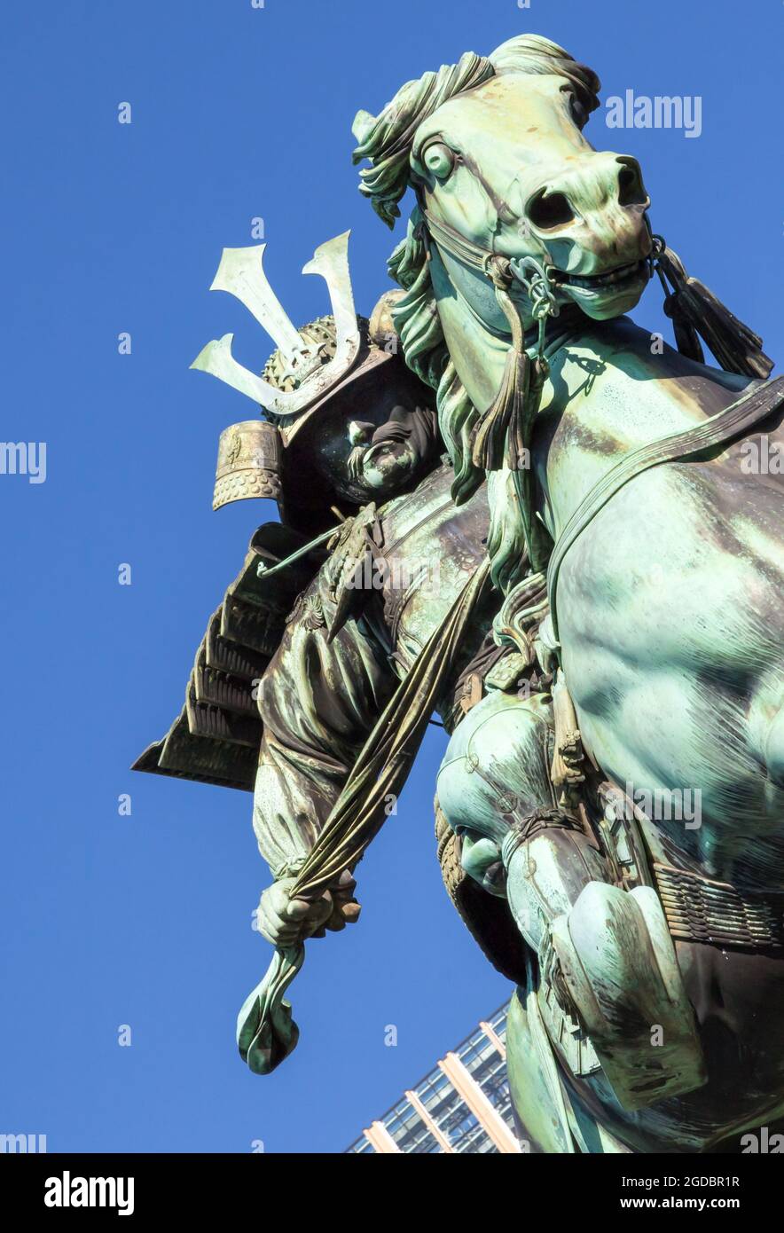 Statua di Kusunoki Masashige, venerato guerriero Samurai del 14 ° secolo Giappone. Foto Stock
