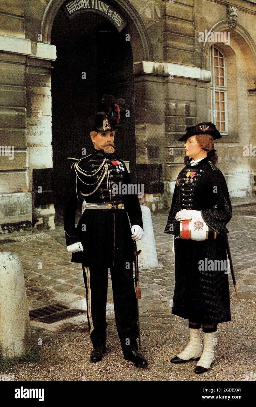 cantinière et officier de chasseur à pied Garde Impériale Foto Stock