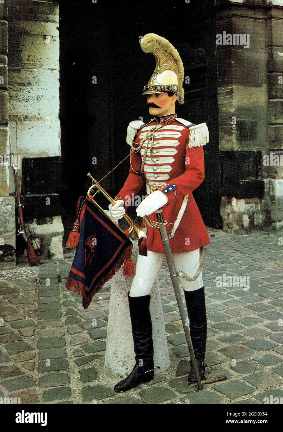trompette des carabiniers de la Garde Impériale secondo Impero Foto Stock