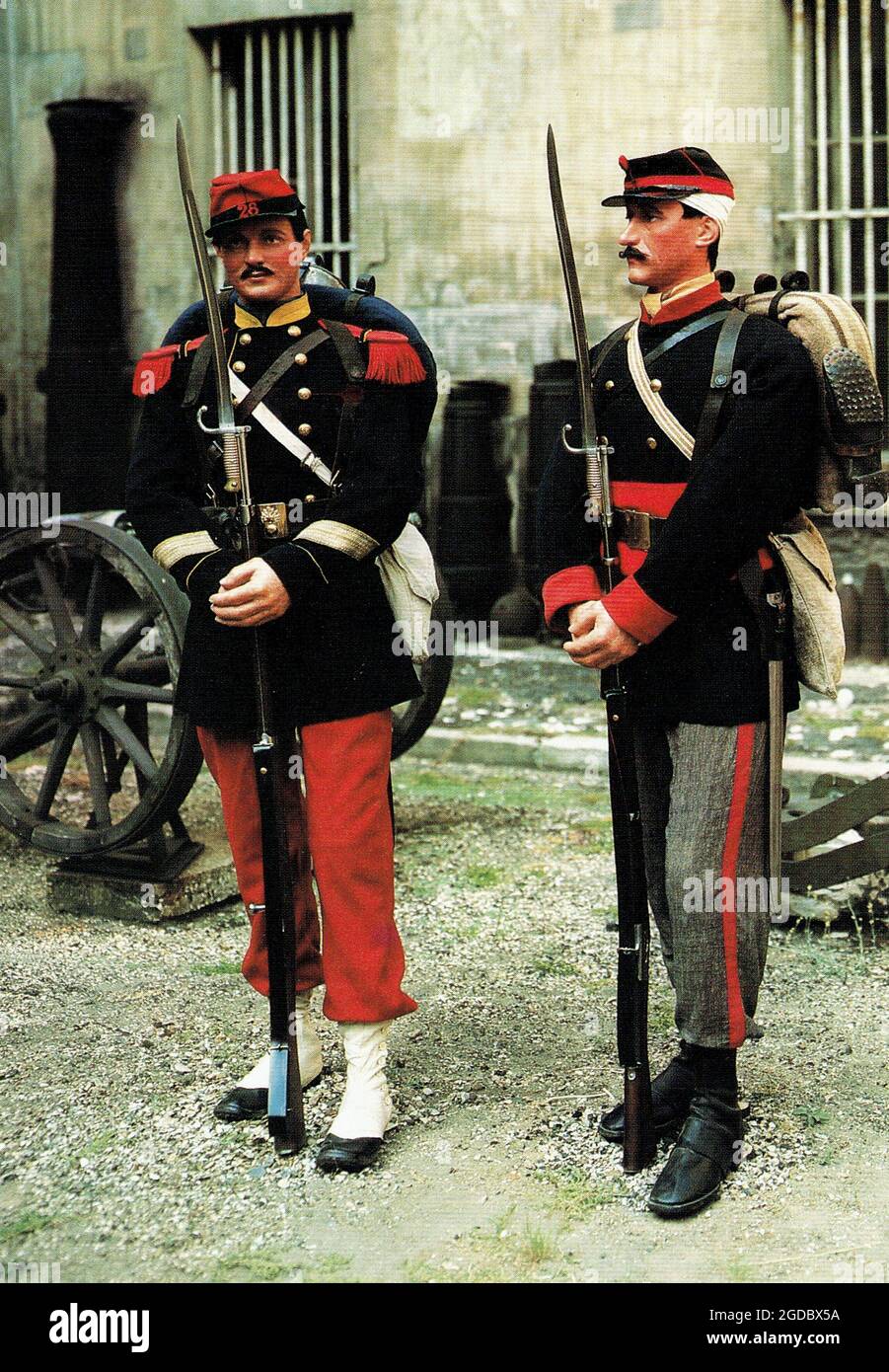 sergent major du 28e de ligne 1870 et mobile de la Gironde 1870 -1871 Foto Stock