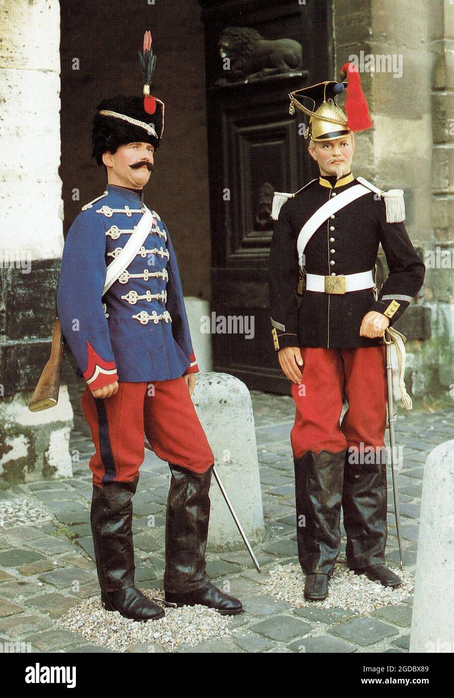 cavalier du 1er husky et 5e lanciers 1870 1868 Foto Stock