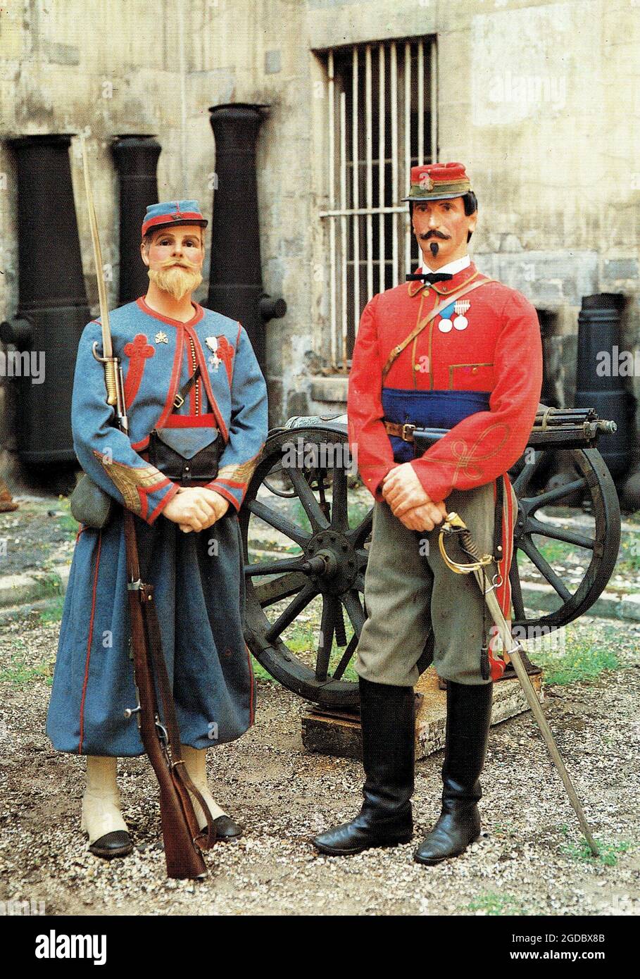 sergent-major des zouaves pontificaux 1870 - 1871 et lieutenant des volontaires garibaldiens 1870 - 1871 Foto Stock
