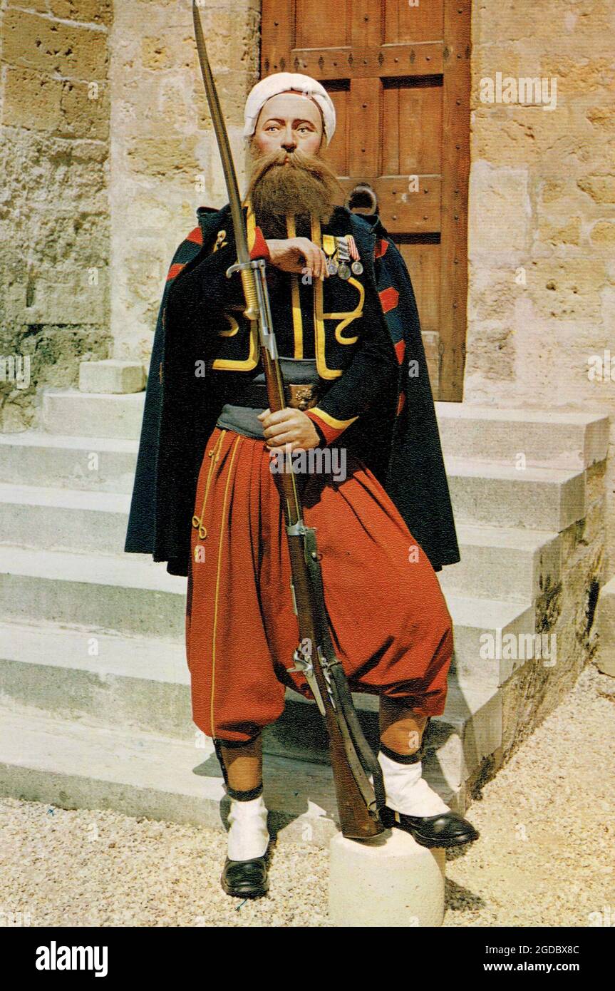zouave de la Garde Impériale secondo Impero Foto Stock