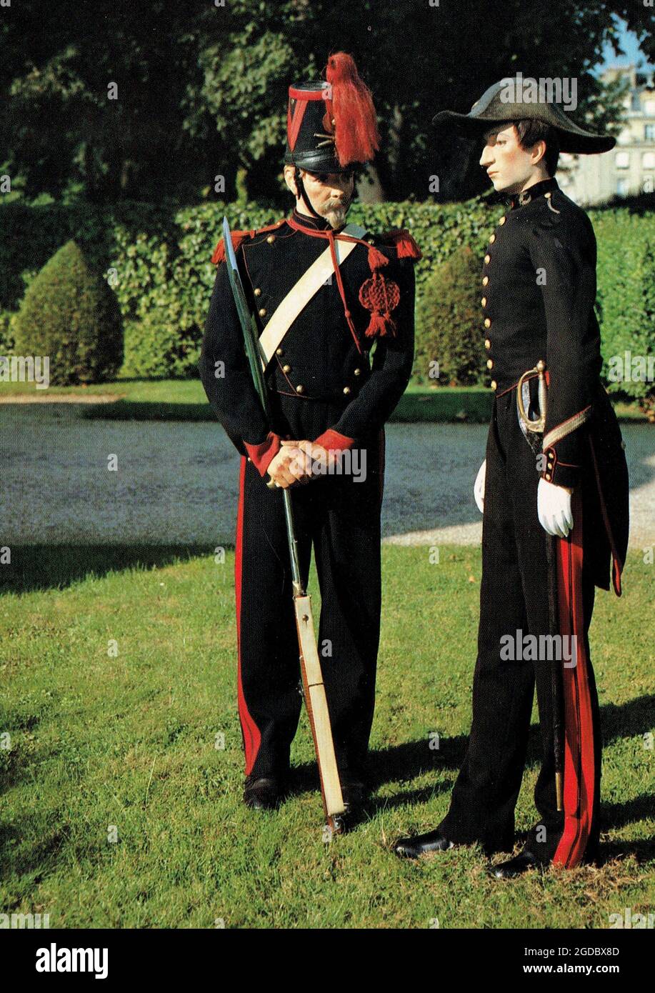 canonnier d'artillerie montée 1845 - 1860 et sergent élève de l'école polytechnique 1852 -1870 Foto Stock