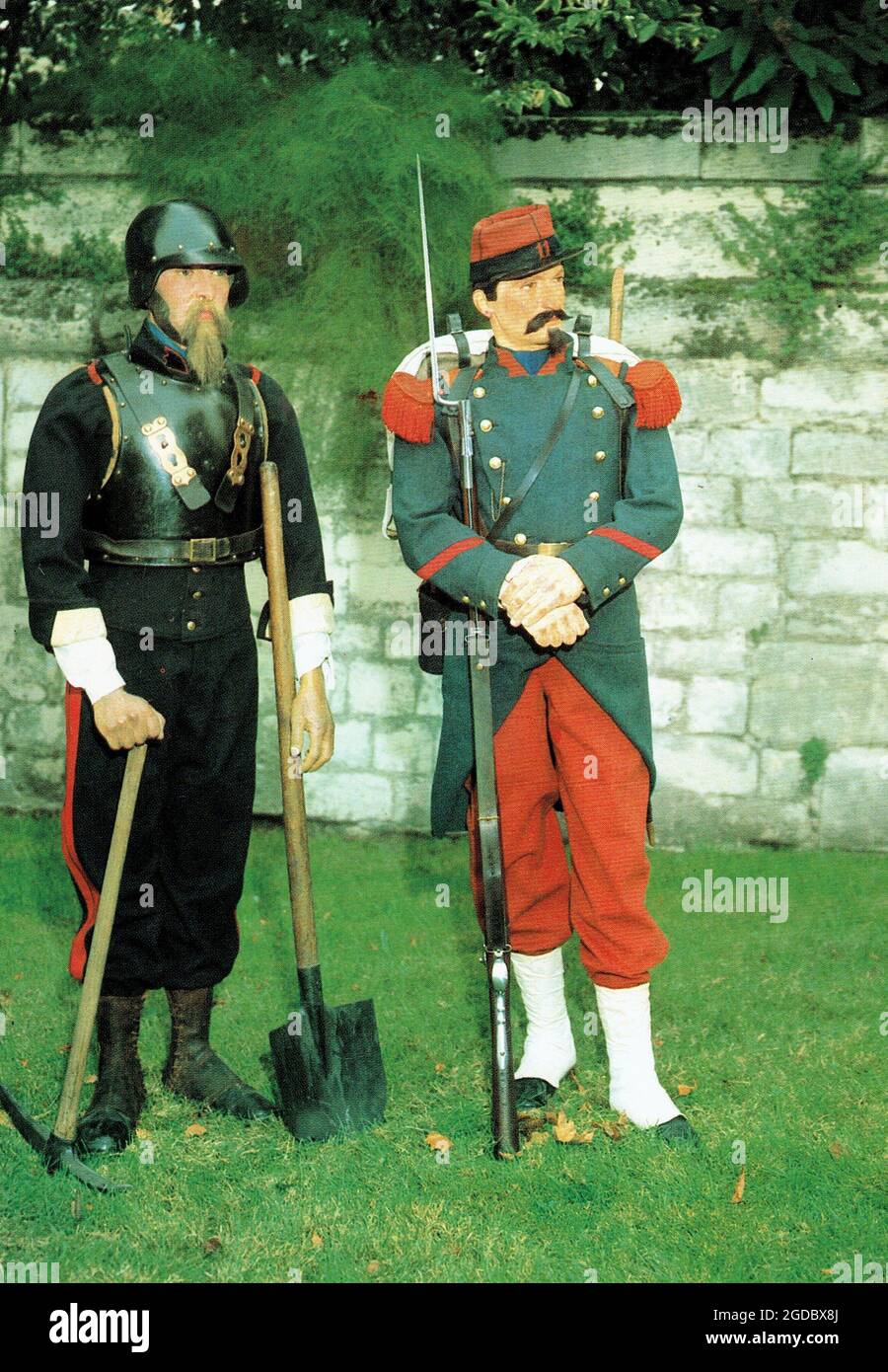 sapeur du génie en 1854 - 1855 et grenadier de la ligne en 1859 Foto Stock