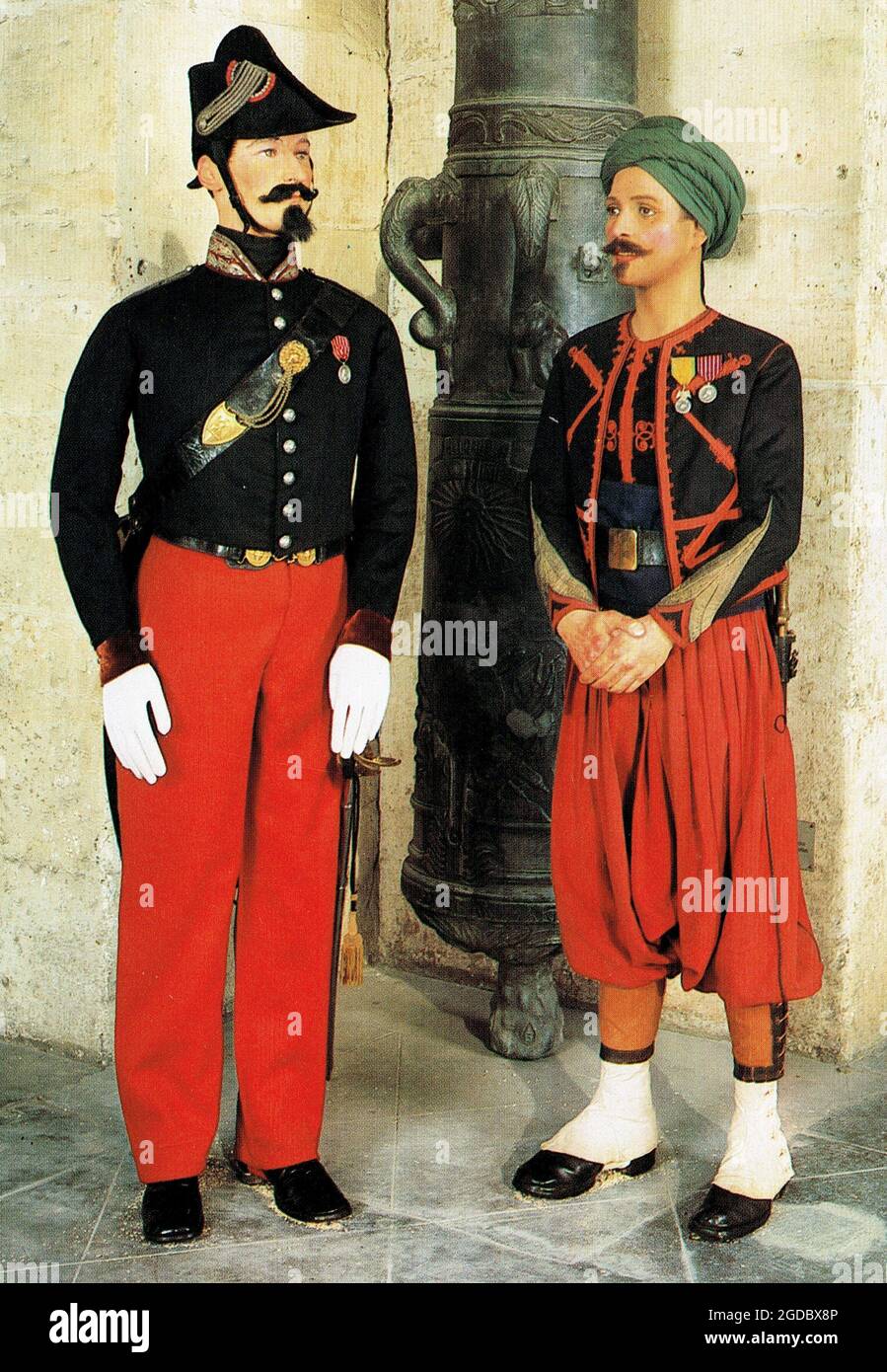vétérinaire et soldat du 1er zouaves secondo Impero Foto Stock
