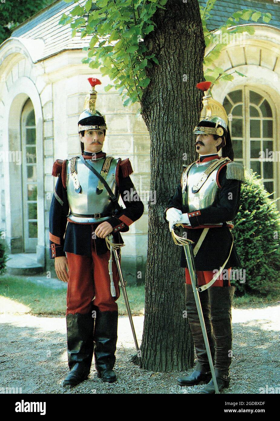 cavaliers des 9e cuirassiers et 5e cuirassiers 1870 Foto Stock