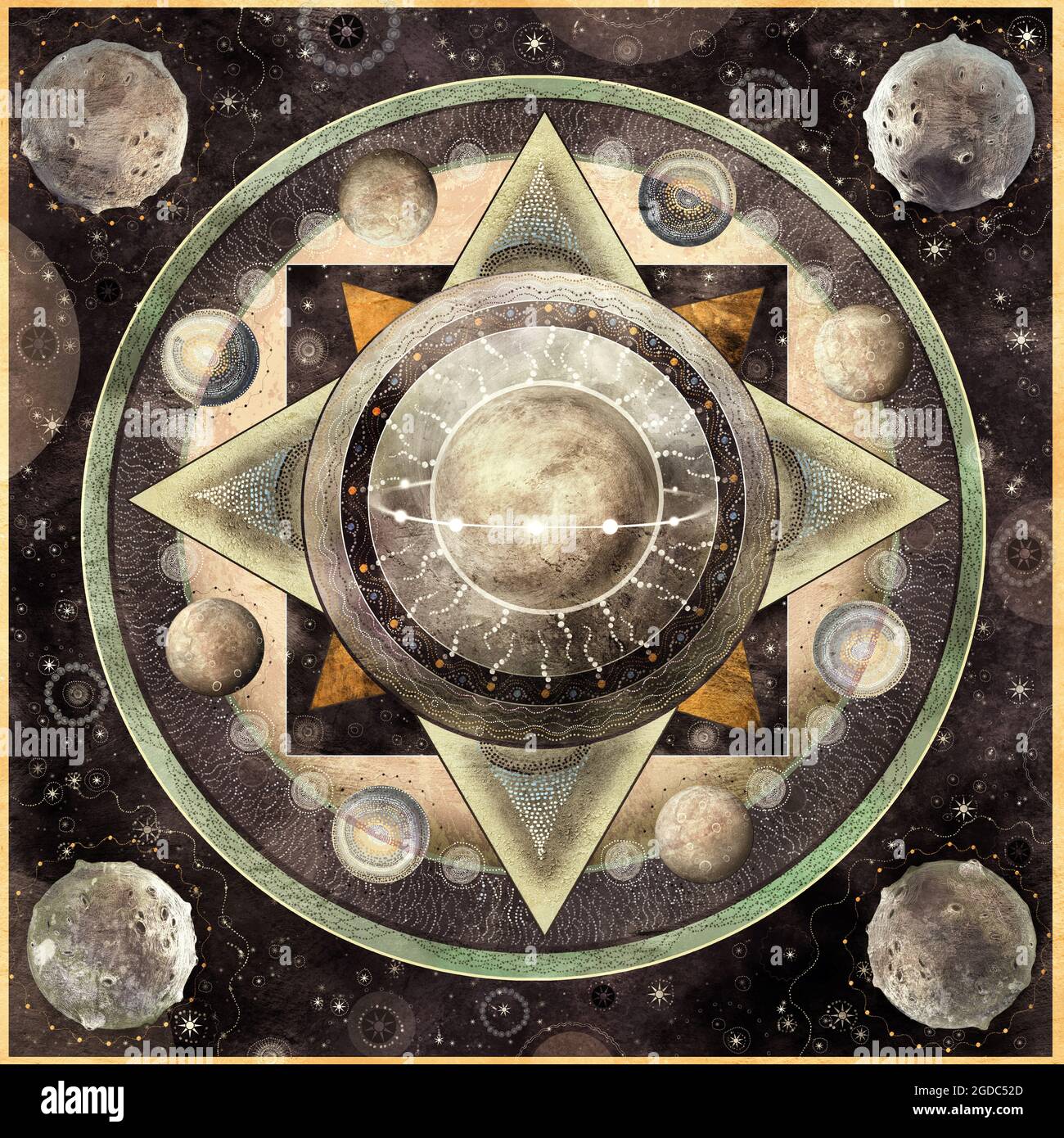 illustrazione di mandala Foto Stock