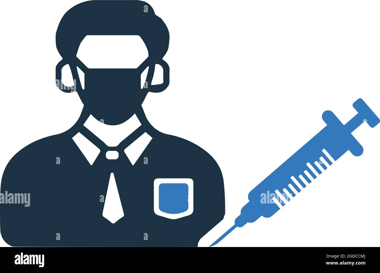 Salute, sanità, iniezione icona - semplice file vettoriale EPS modificabile. Illustrazione Vettoriale