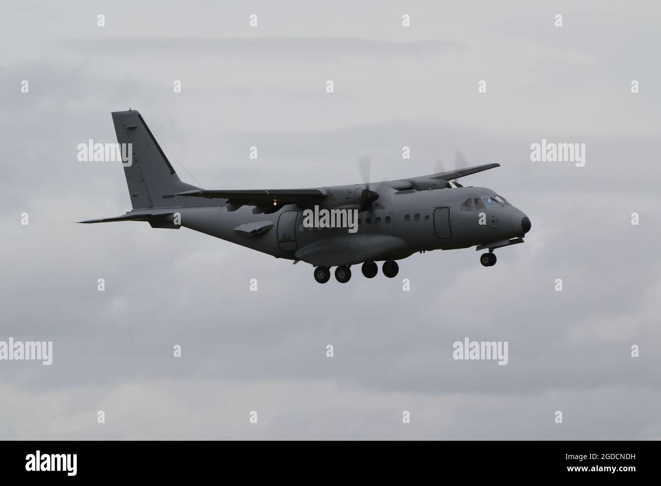 96-6046, una CASA CN-235-300 gestita dalla 427a Special Operations Squadron, un'unità segreta dell'aviazione militare degli Stati Uniti, che arriva all'aeroporto internazionale di Prestwick in Ayrshire, Scozia. Foto Stock