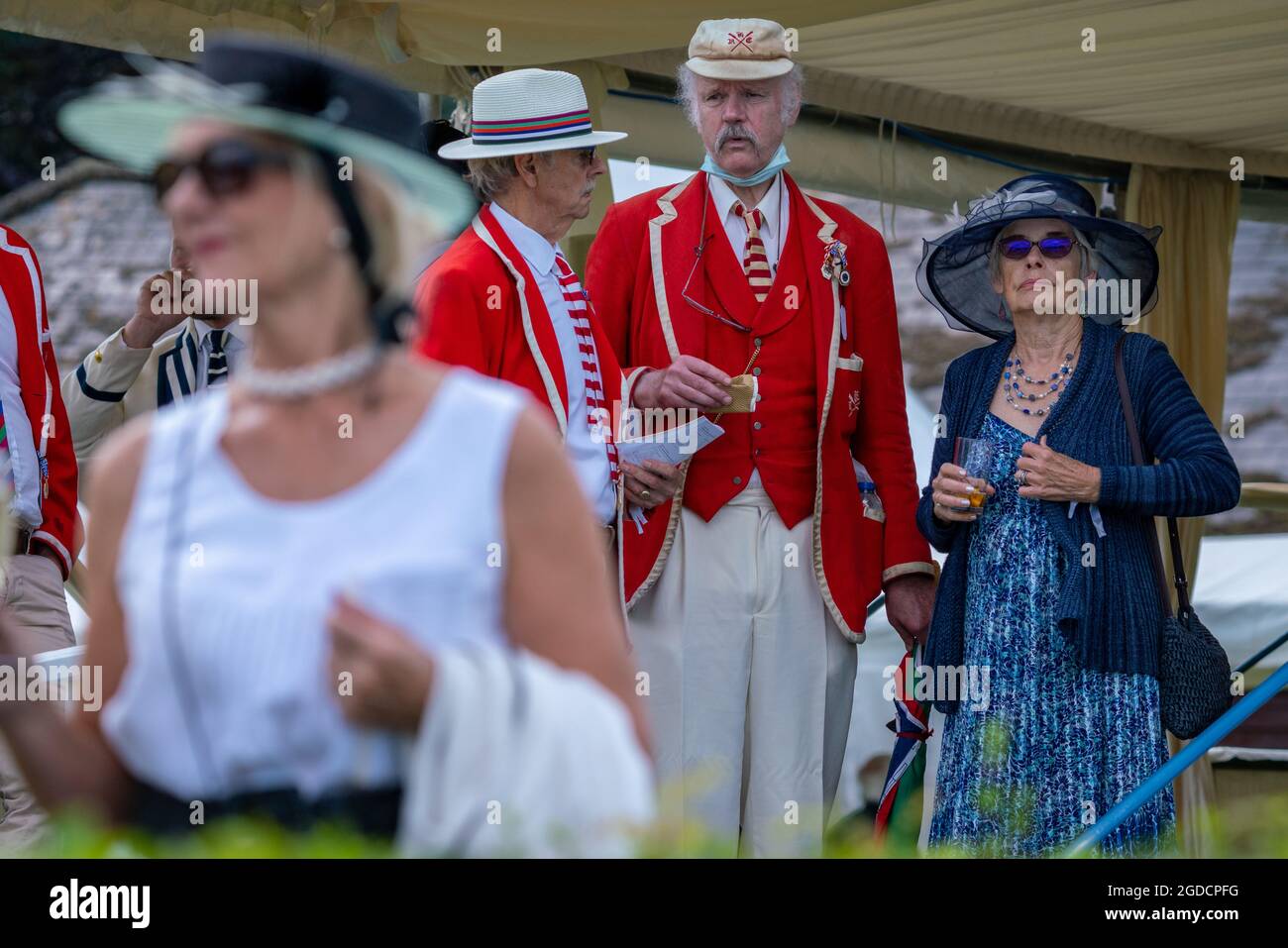 Henley Royal Regatta torna dopo essere stato annullato per la prima volta nella sua storia di 182 anni. Oxfordshire, Regno Unito. Foto Stock
