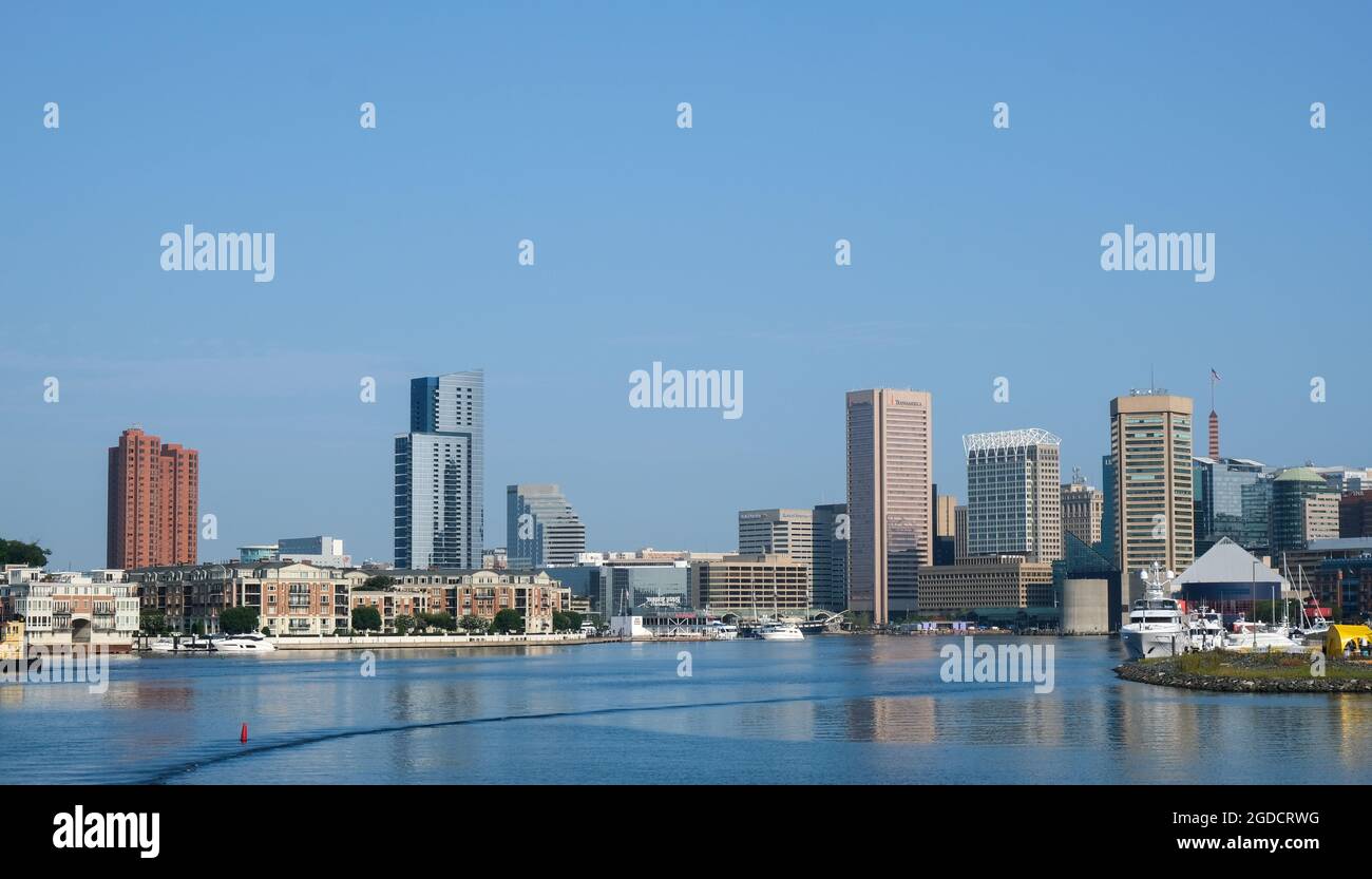 Baltimora, Maryland vista città Foto Stock