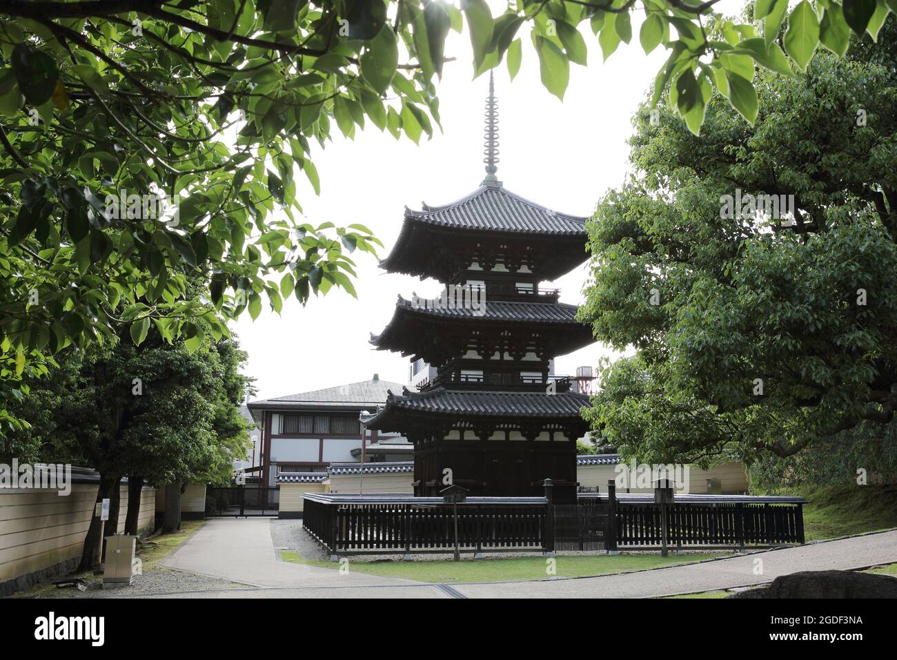 Tempio giapponese nella città di Nara Foto Stock