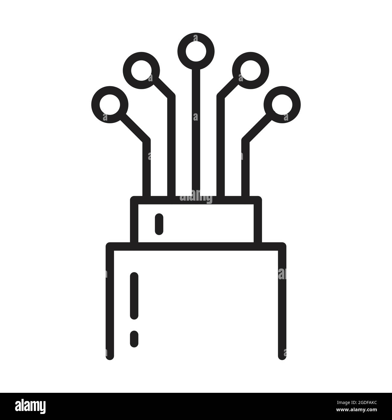 vettore icona cavo in fibra ottica per grafica, logo, sito web, social media, app mobile, illustrazione dell'interfaccia utente Illustrazione Vettoriale