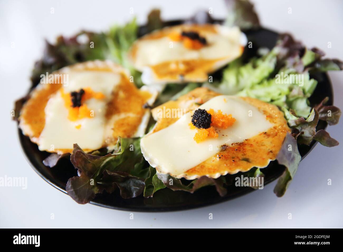 cuoio capelluto di freschezza su sfondo bianco Foto Stock