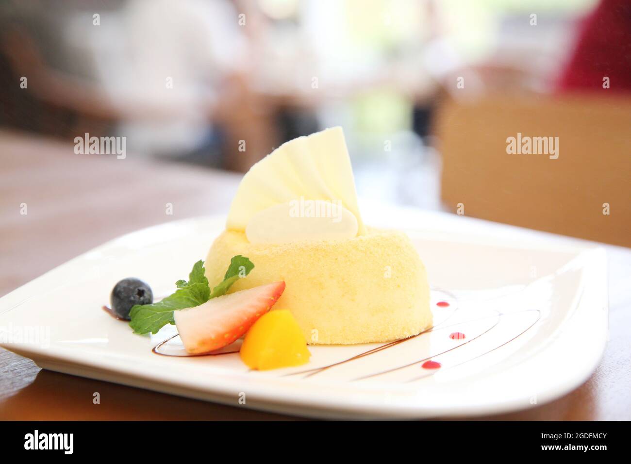 Cheese Cake con frutti Foto Stock