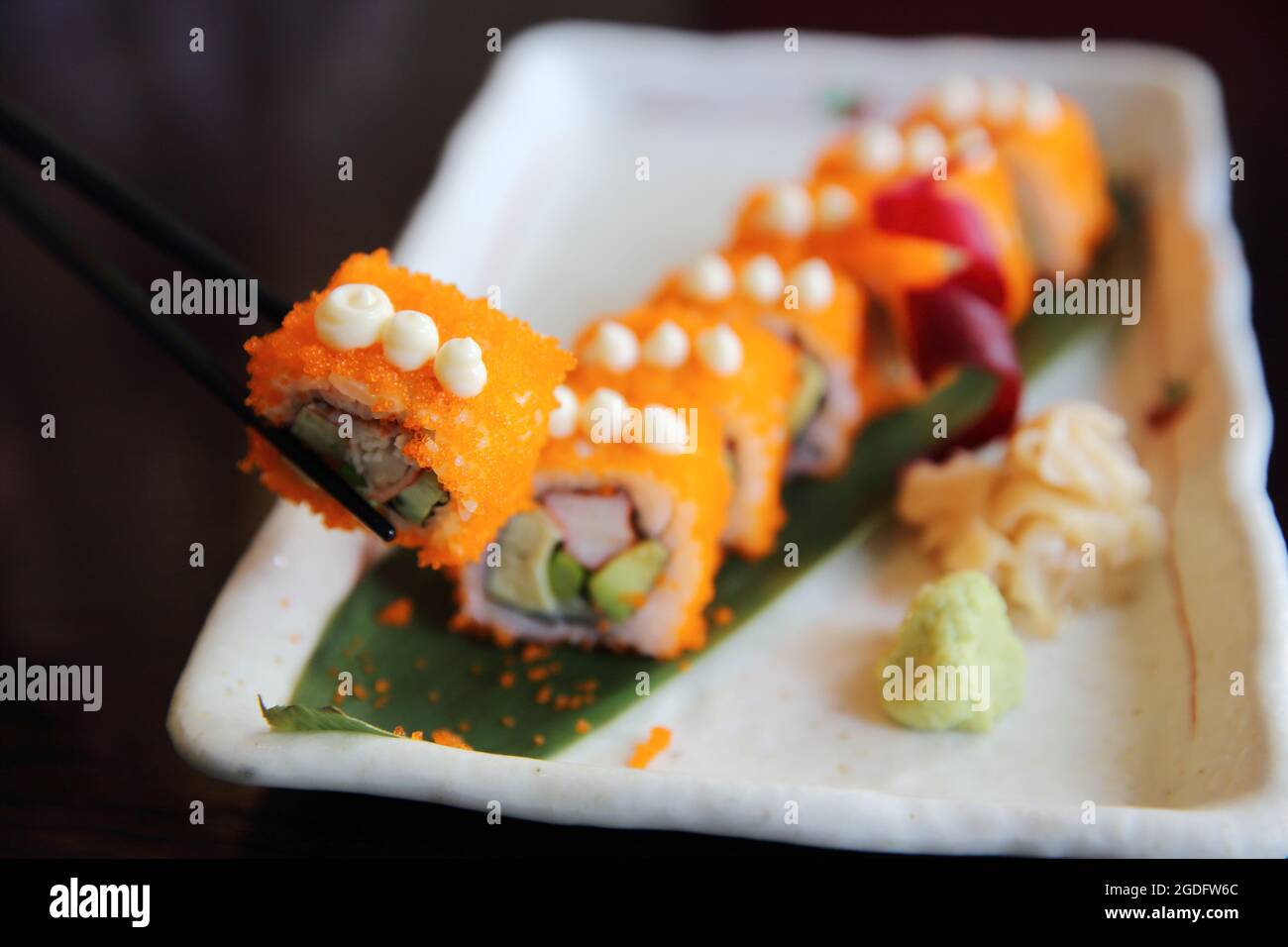 california maki sushi cibo giapponese Foto Stock
