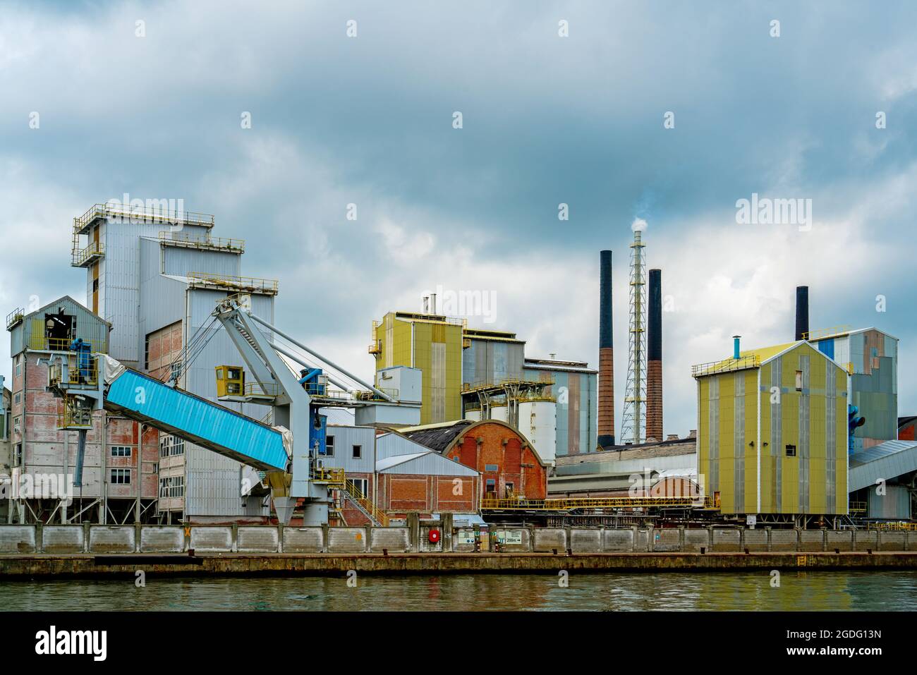 Industria chimica del canale Albert, Belgio Foto Stock