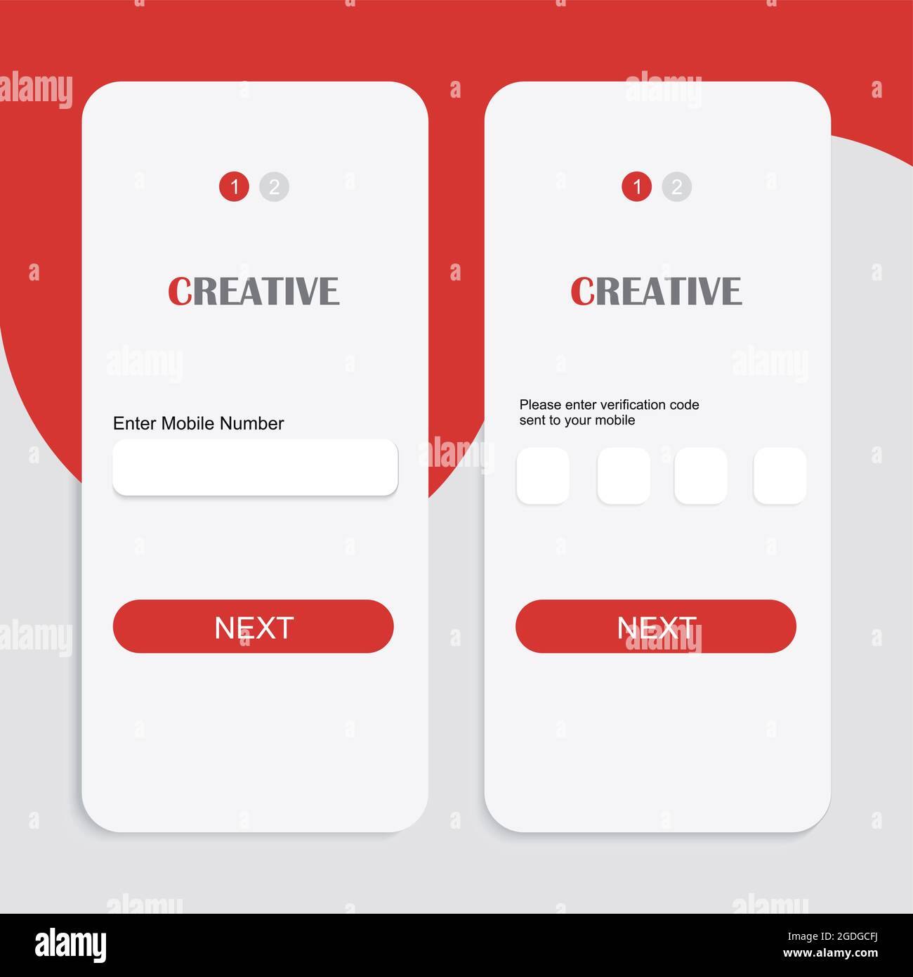 Il processo di controllo del codice tramite numero di telefono. Autorizzazione. Progetto di autorizzazione. Progettazione UI UX Illustrazione Vettoriale