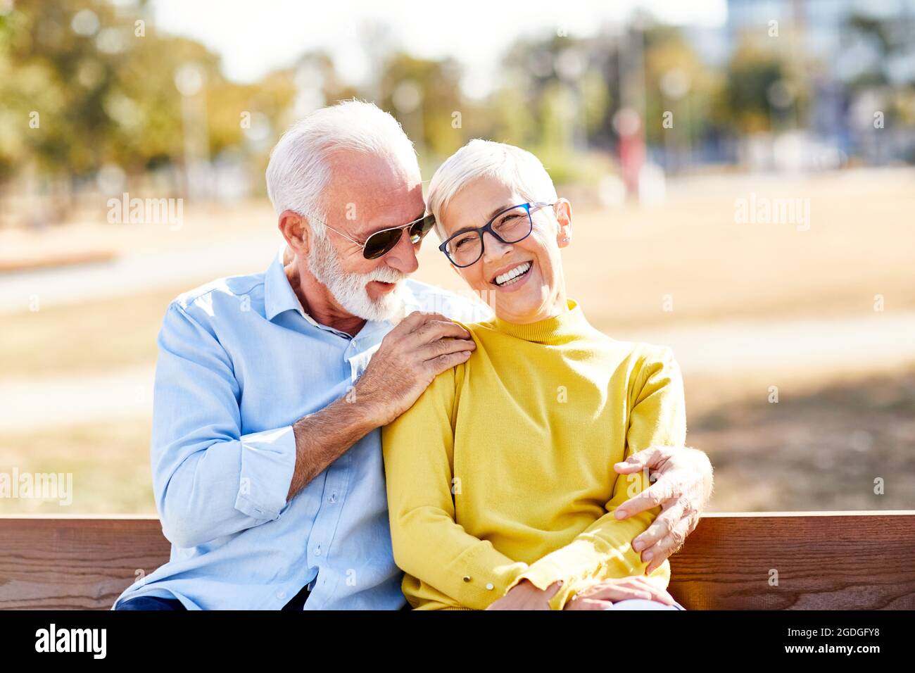 coppia anziana felice anziano amore insieme Foto Stock
