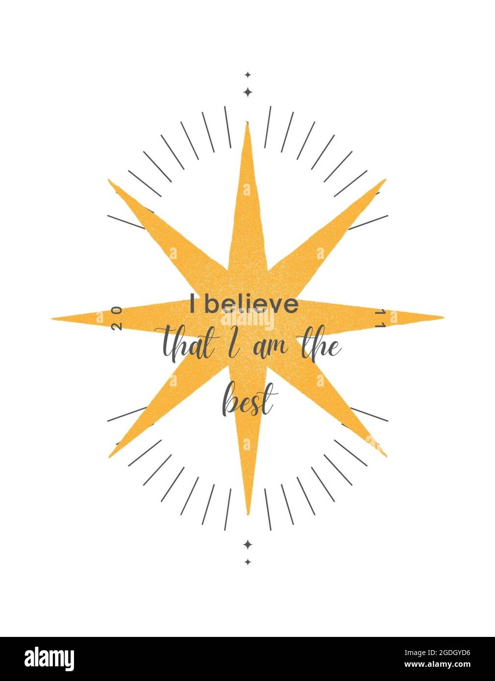 Credo di essere il miglior design tipografico della t-shirt Foto Stock