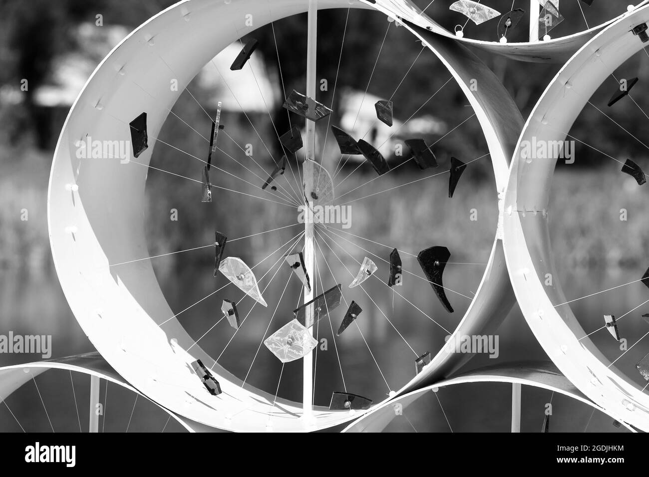 JOHANNESBURG, SUDAFRICA - 05 gennaio 2021: Mostra di sculture d'arte all'aperto al Nirox Park di Johannesburg, Sudafrica Foto Stock