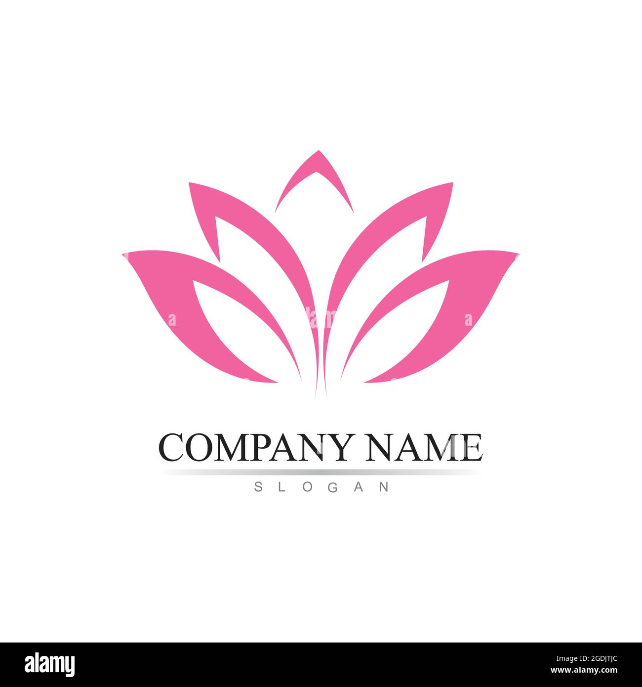 Vettore di bellezza fiori di loto design logo icona del modello Illustrazione Vettoriale