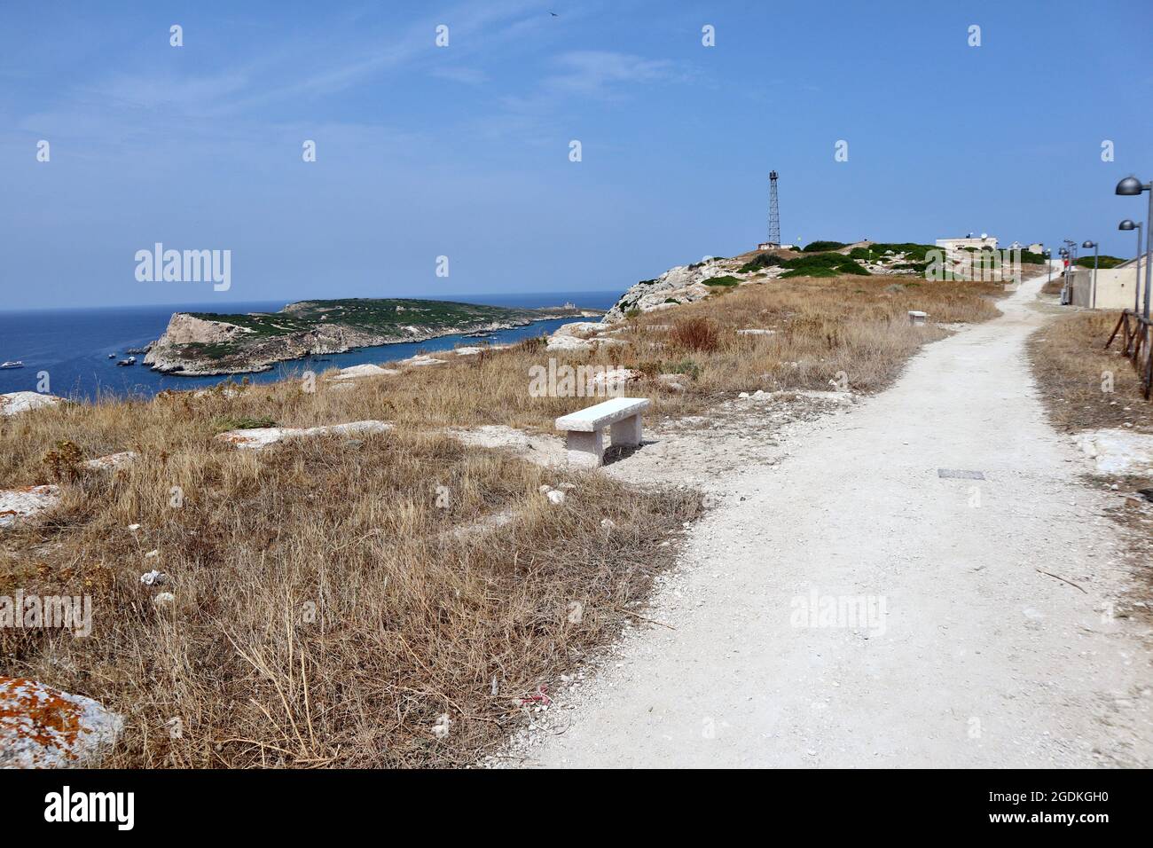 Isole Tremiti - Scorcio dell'Isola di Capraia da Via Cimitero Foto Stock