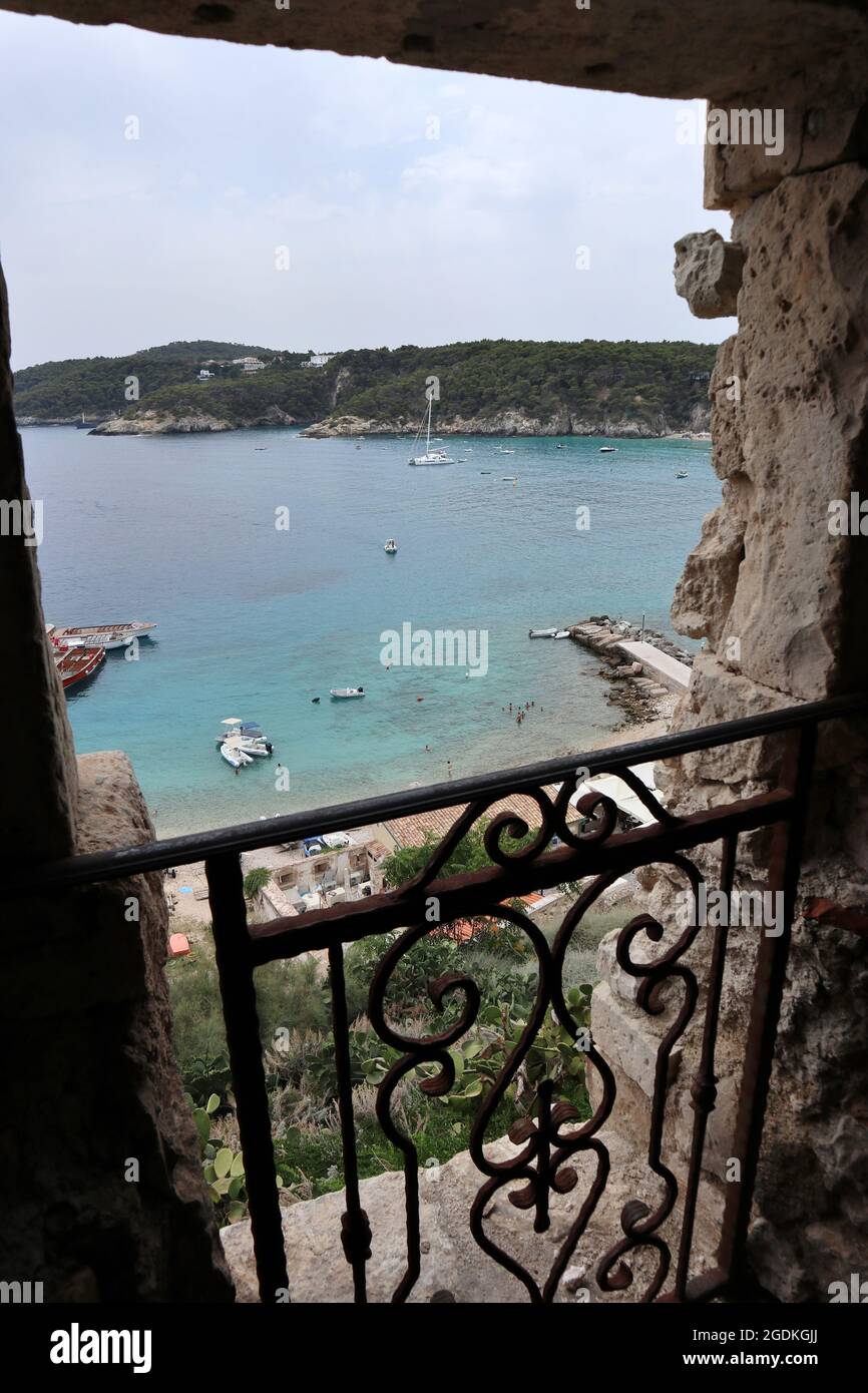 Isole Tremiti - Scorcio panoramico dal borgo fortificato Foto Stock