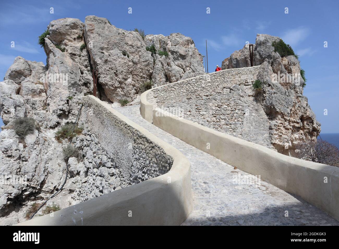 Isole Tremiti - tratto di Via Diomede verso il cimitero Foto Stock