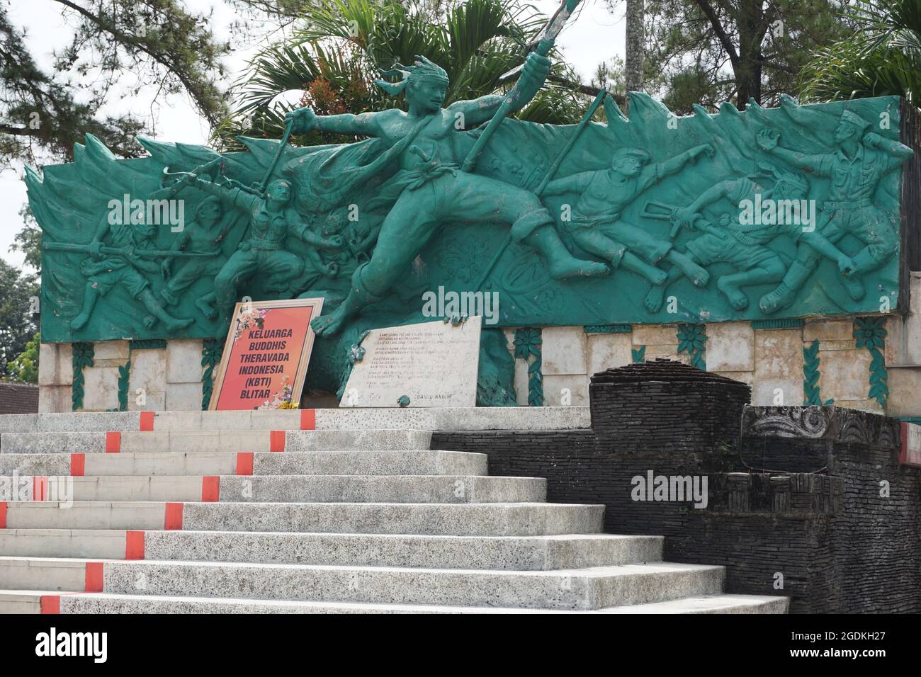 Il monumento a Taman Makam Pahlawan Raden Wijaya su Blitar, Giava orientale Foto Stock