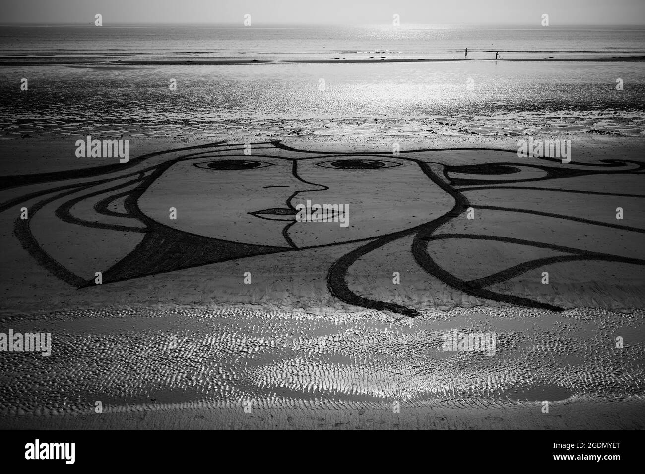 Luce mattutina su Filey Beach, North Yorkshire, Regno Unito Foto Stock