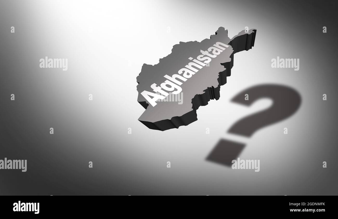 Afghanistan concetto come l'asia centrale o il sud asiatico paese come una nazione in agitazione con le questioni di incertezza politica afghana e la guerra civile. Foto Stock