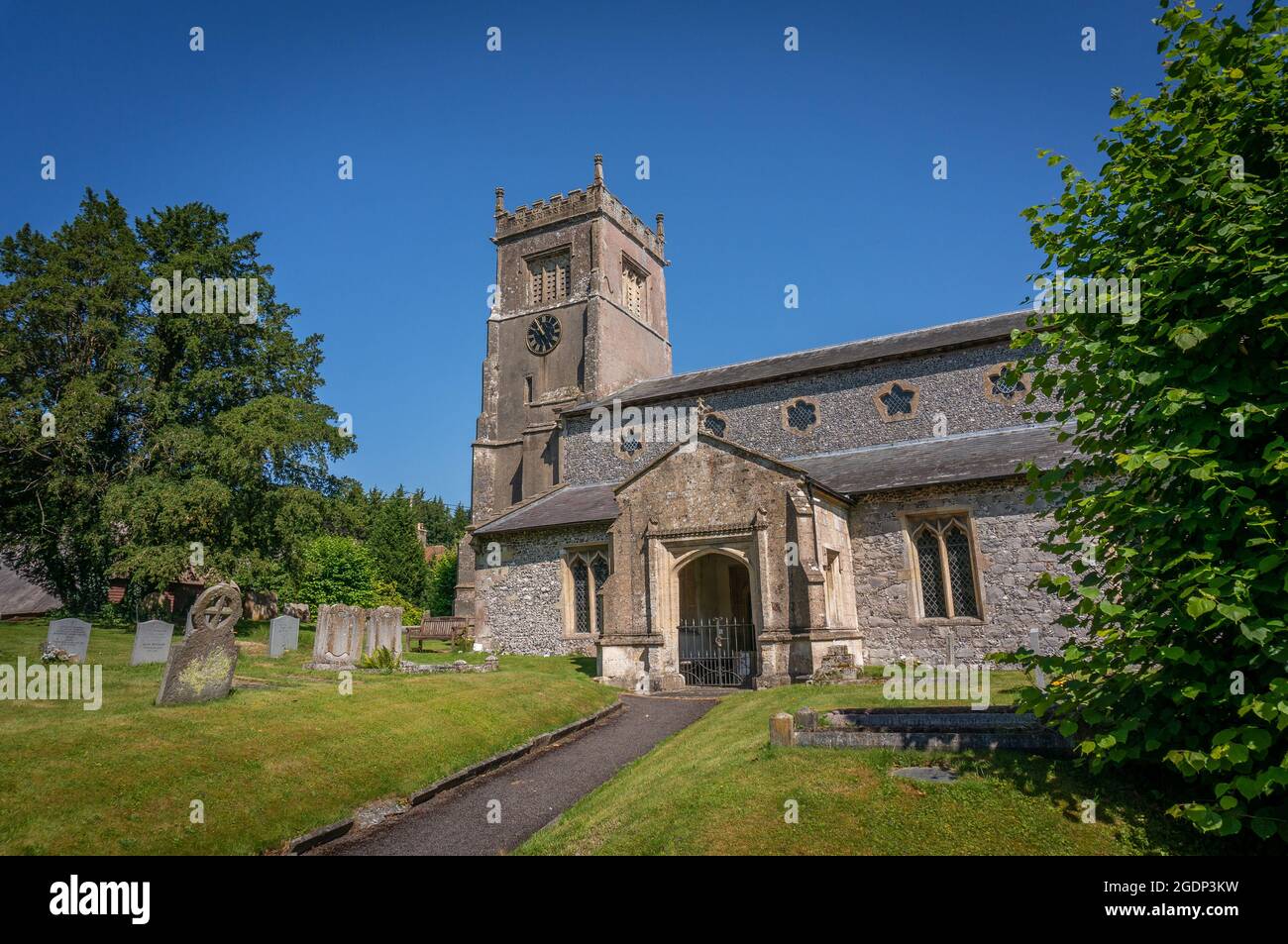 The Parish Church of St Mary's at Collingbourne Kingston, Wiltshire, Regno Unito Foto Stock