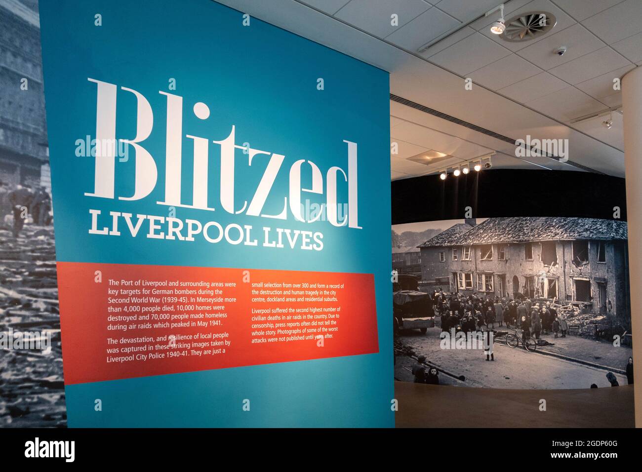 Mostra blitzed al Liverpool Museum Foto Stock