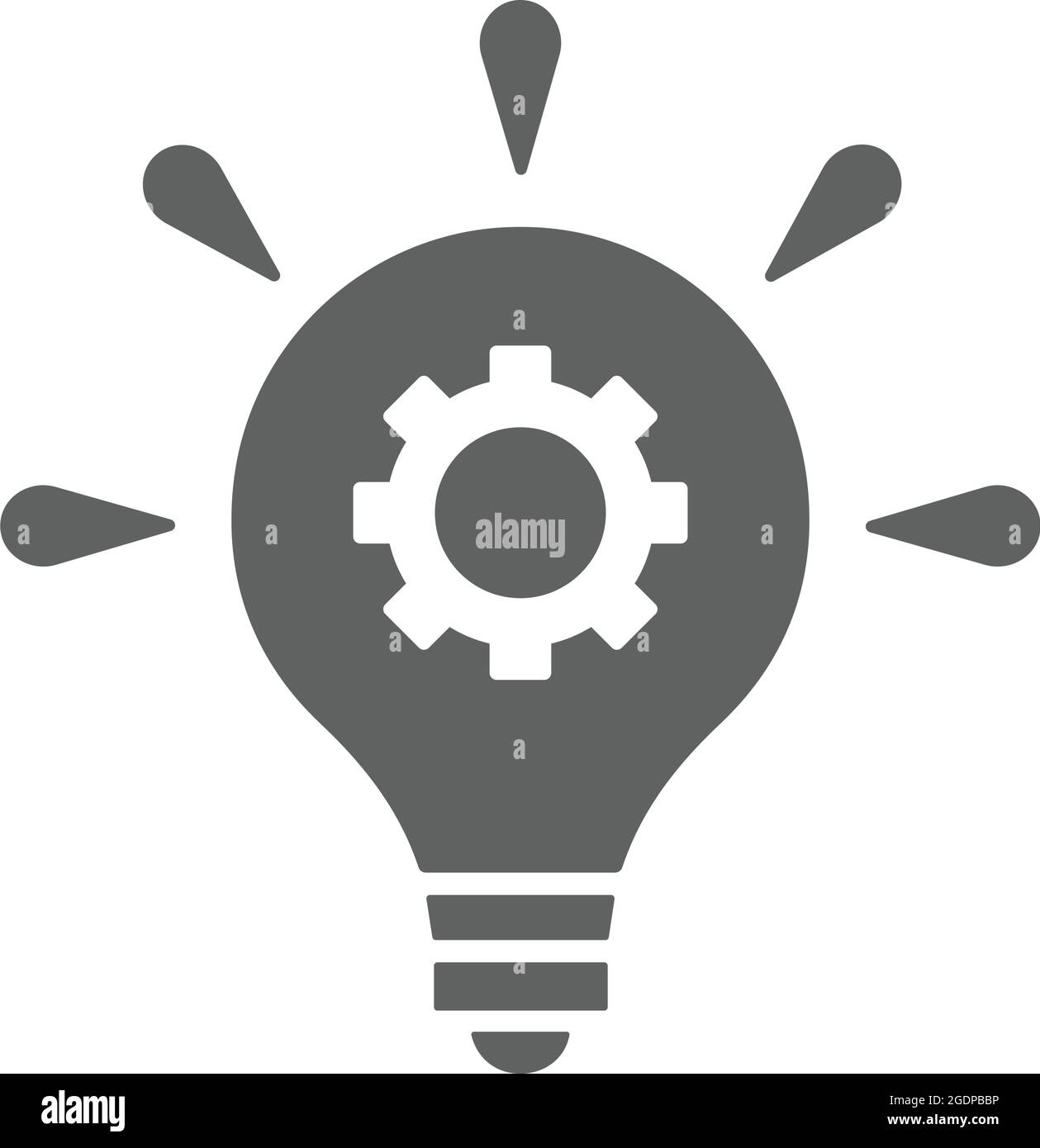 Sviluppo, idea, icona creativa - file EPS vettoriale. Ideale per supporti di stampa, Web, immagini di magazzino, uso commerciale o qualsiasi tipo di progetto di progettazione. Illustrazione Vettoriale