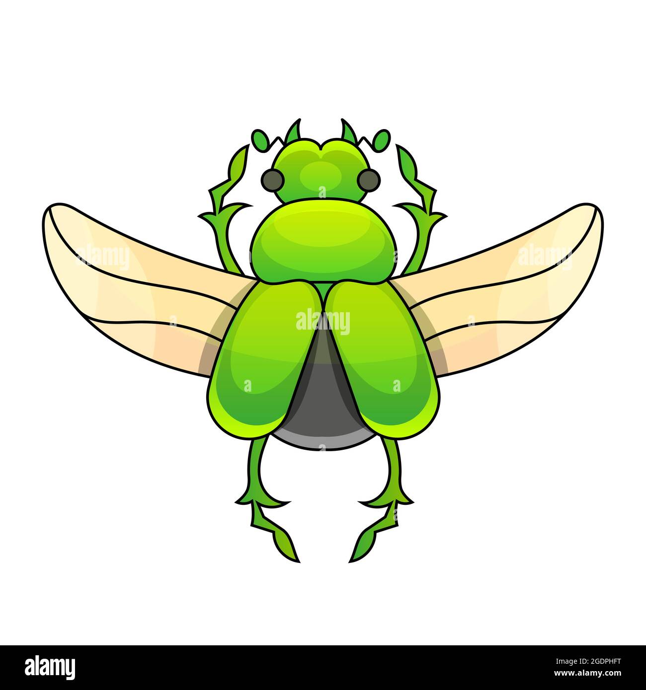 Incisione disegnata a mano schizzo di scarabeo, maggio bug. Illustrazione vettoriale per tatuaggio e spilla decorativa fatta a mano. Illustrazione Vettoriale