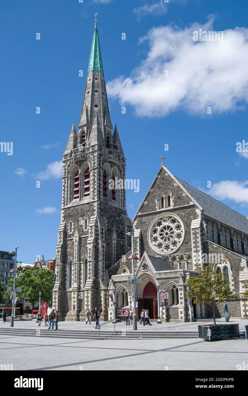 Christ Church Cathedral (pre terremoto), Cathedral Square, Christchurch, Canterbury, Nuova Zelanda Foto Stock