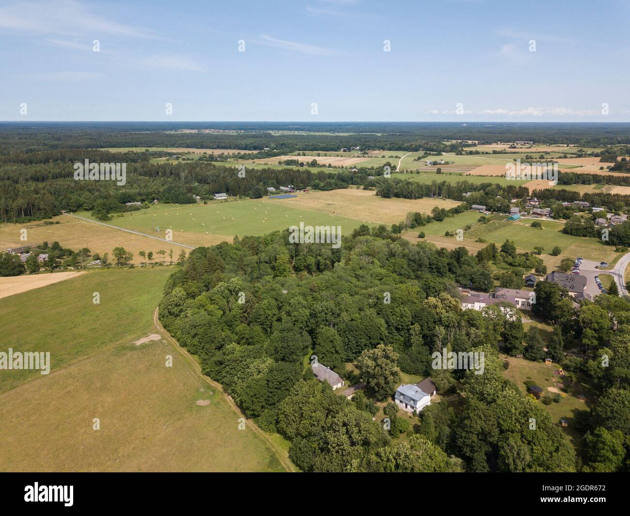 Cratere meteoritico di Kaali a Saaremaa, Estonia Foto Stock