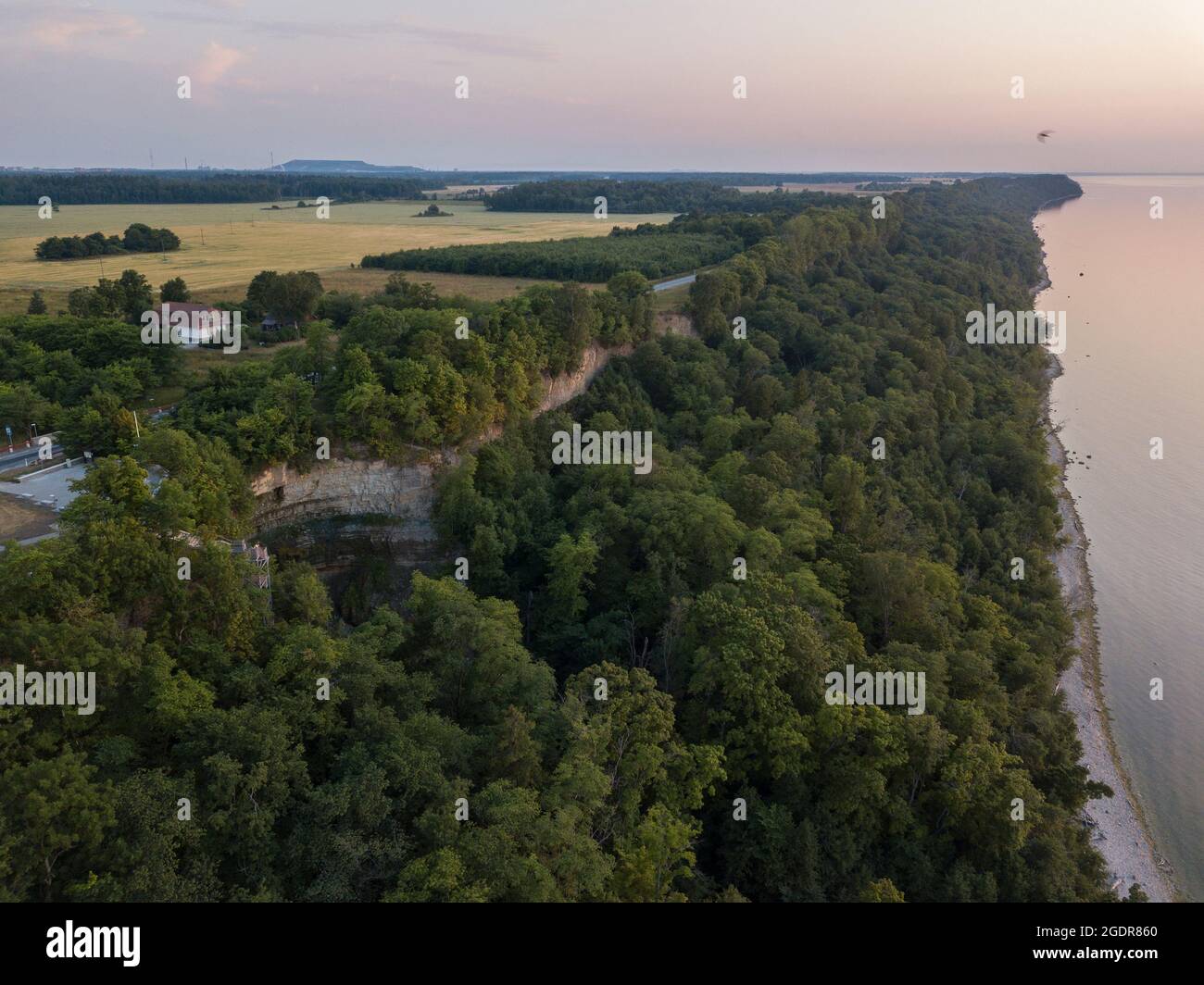 Costa estone a Saka, Estonia orientale Foto Stock