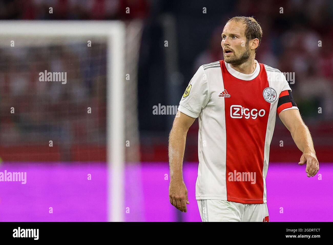 AMSTERDAM, PAESI BASSI - AGOSTO 14: Daley Blind di Ajax durante la partita olandese di Eredivisie tra Ajax e N.C.A. alla Johan Cruijff Arena il 14 agosto 2021 ad Amsterdam, Paesi Bassi (Foto di Herman Dingler/Orange Pictures) Foto Stock