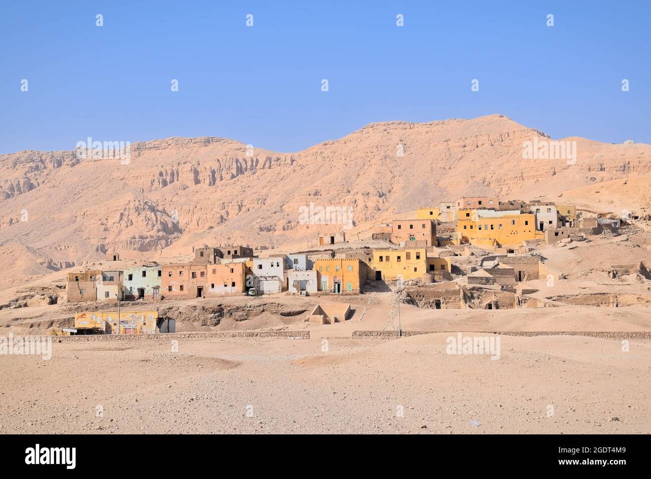 Promulgato antico villaggio in Egitto Foto Stock