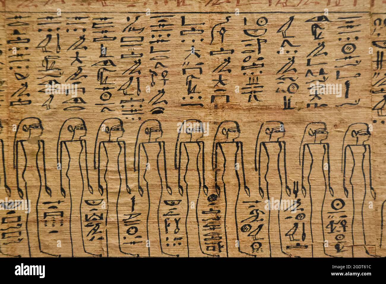 Sculture geroglifice nei templi egizi Foto Stock
