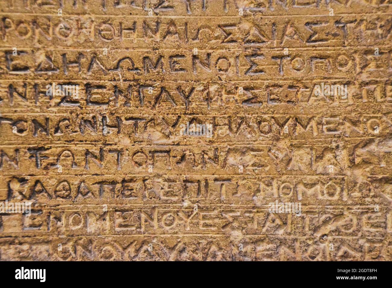 Sculture geroglifice nei templi egizi Foto Stock