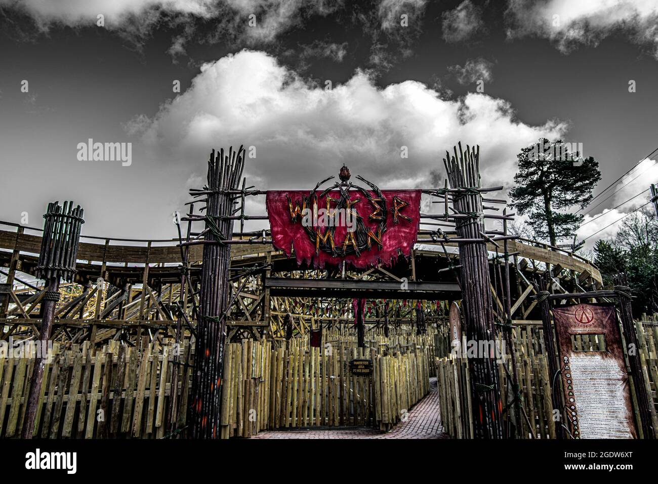 L'evento di anteprima dei media Wickerman Alton Towers di Wicker Man Foto Stock