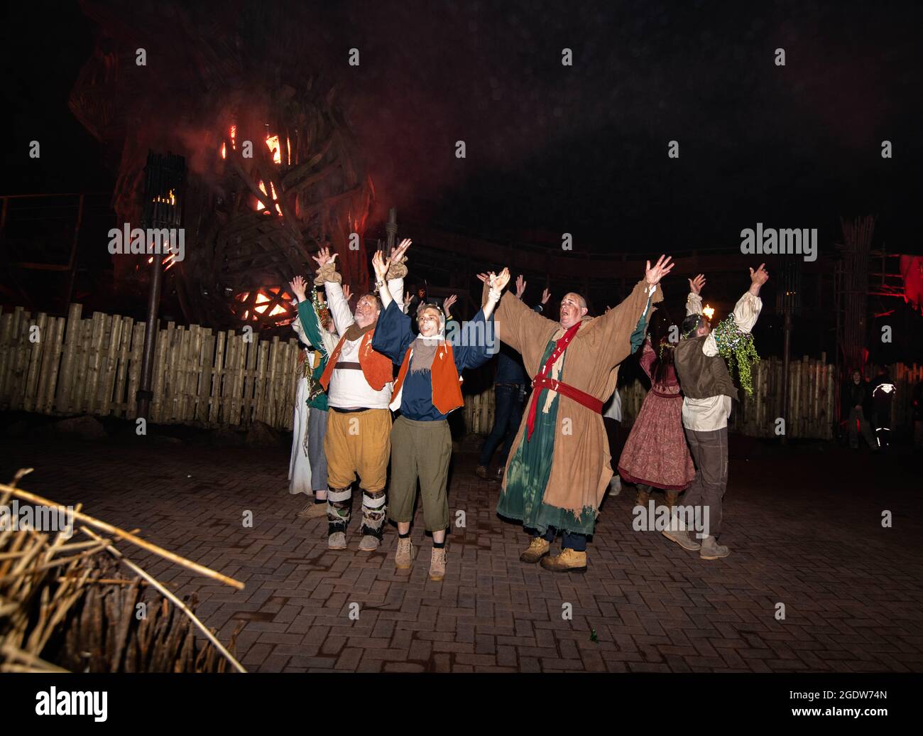 L'evento di anteprima dei media Wickerman Alton Towers di Wicker Man Foto Stock